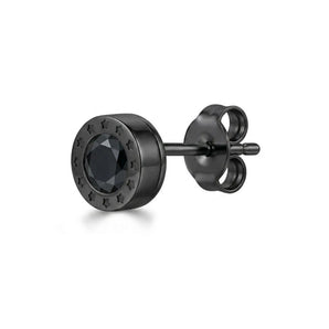 Noe Halo Star Crystal Stud Earring (Jet Black)