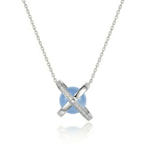 The Planet Blue Chrysoprase Necklace (Silver)