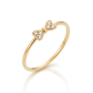 Dainty Love Bow Ring (Gold)