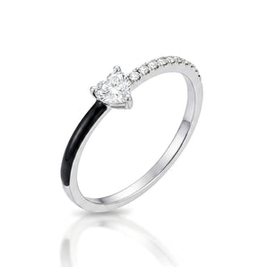 Midnight Heart Ring