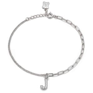 Trésor Initial [ J ] Bracelet (Silver)
