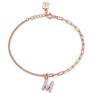 Trésor Initial [ M ] Bracelet (Rose Gold)
