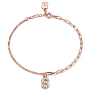 Trésor Initial [ S ] Bracelet (Rose Gold)