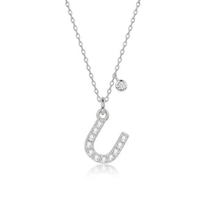Trésor Initial [ U ] ネックレス (シルバー)