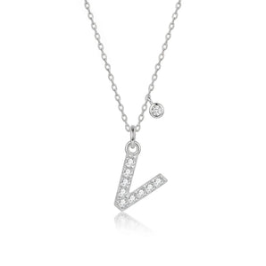 Trésor Initial [ V ] Necklace (Silver)