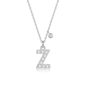 字母 [ Z ] 項鏈 (白金色)