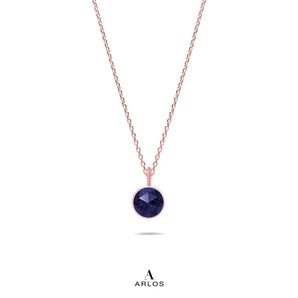 Ariel Blue Sandstone Necklace (Rose Gold)