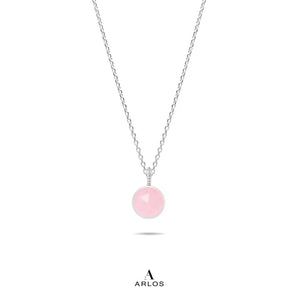 Ariel Rose Quartz Necklace (Silver)