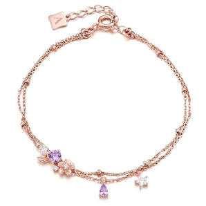 L'amour Purple Floral Bracelet