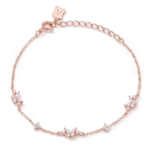 L'amour Butterfly Blossom Bracelet (Rose Gold)
