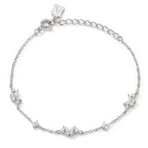 L'amour Butterfly Blossom Bracelet (Silver)