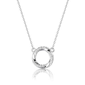 L'amour Sparkling O Necklace (Silver)
