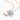 The Moon Aquamarine Necklace (Rose Gold)
