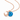 The Moon Blue Sparkling Crystal Necklace (Rose Gold)