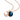 The Moon Blue Tiger's Eye Necklace (Rose Gold)
