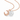 The Moon White Sparkling Crystal Necklace (Rose Gold)