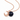 The Moon Blue Sandstone Crystal Necklace (Rose Gold)