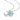 The Moon Aquamarine Necklace (Silver)