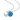 The Moon Blue Sparkling Crystal Necklace (Silver)