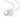 The Moon White Sparkling Crystal Necklace (Silver)
