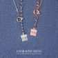 La Joie Moonstone Heart Necklace (Rose Gold)