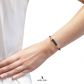 Hematite CC Leather Bracelet (Single Strap)
