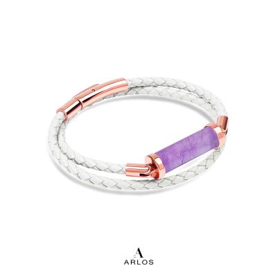 薰衣草紫水晶CC皮繩 (雙圈)