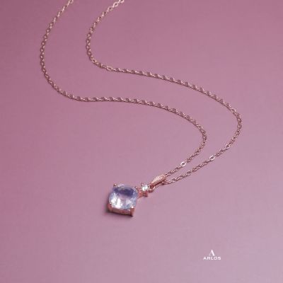 La Joie 個性薰衣草紫水晶頸鏈 (玫瑰金)