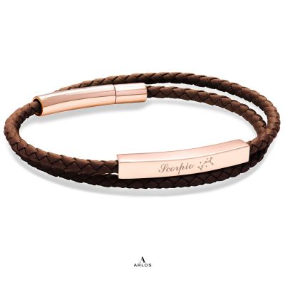 Le Tien Double Leather Bracelet (Dark Brown)