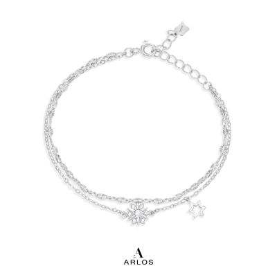 L'amour Winter Romantic Snowflake Bracelet (Silver)