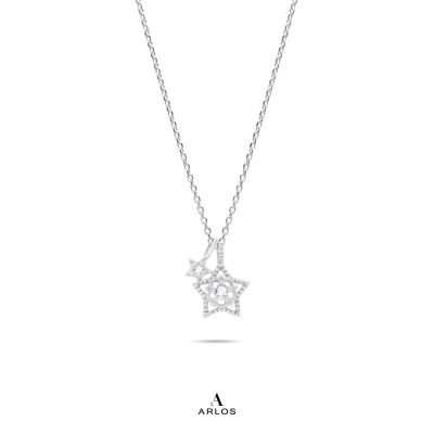 L'amour Romantic Wishing Star Necklace (Silver)